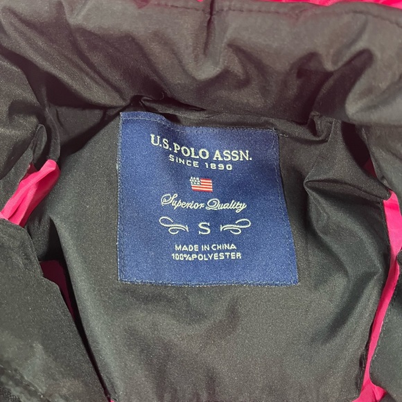 U.S. Polo Assn Puffer Hooded Black Coat women’s Small - Picture 2 of 13